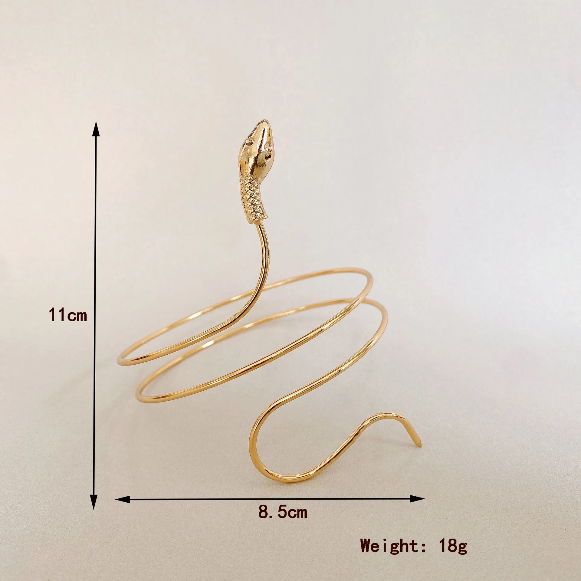 Punk Fashion Coiled Snake Spiral Upper Arm Cuff Armlet Armband Bangle Bracelet Men Women Jewelry