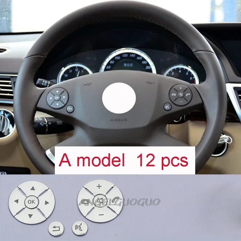 

Лидер продаж, молдинги для стайлинга автомобилей, крышка кнопки на руль, декоративная наклейка для Mercedes Benz GLK X204/E Class W211