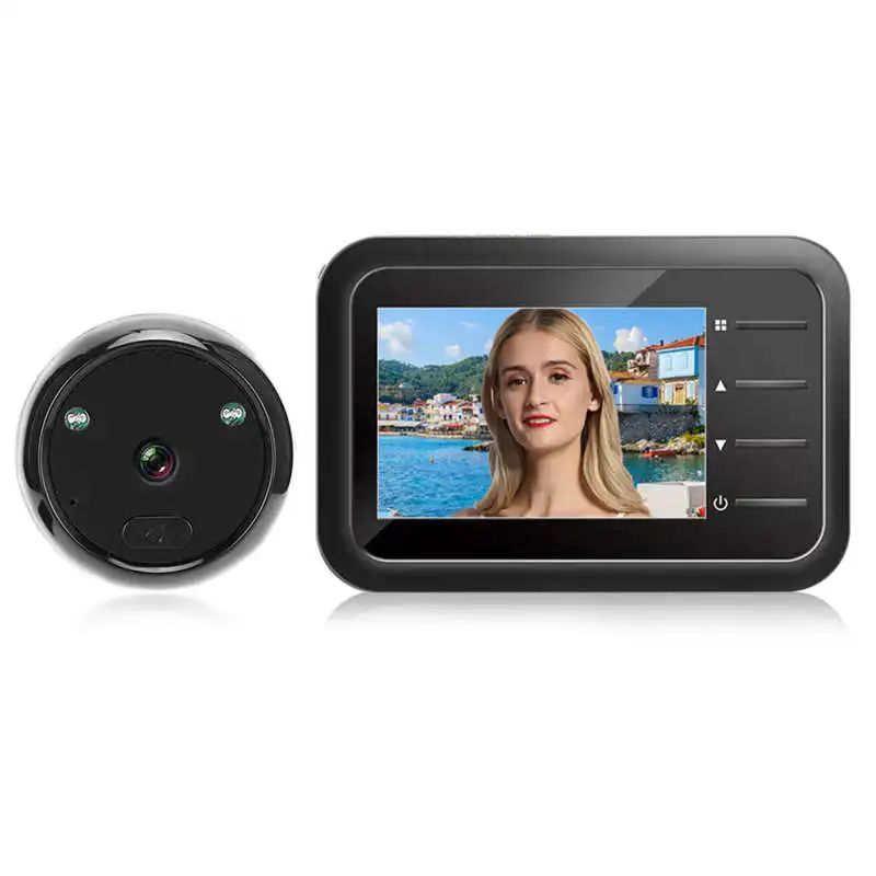 Cámara Digital LCD de visión nocturna para el hogar, videotimbre de 2,4 pulgadas con lente de ángulo amplio de 90 °