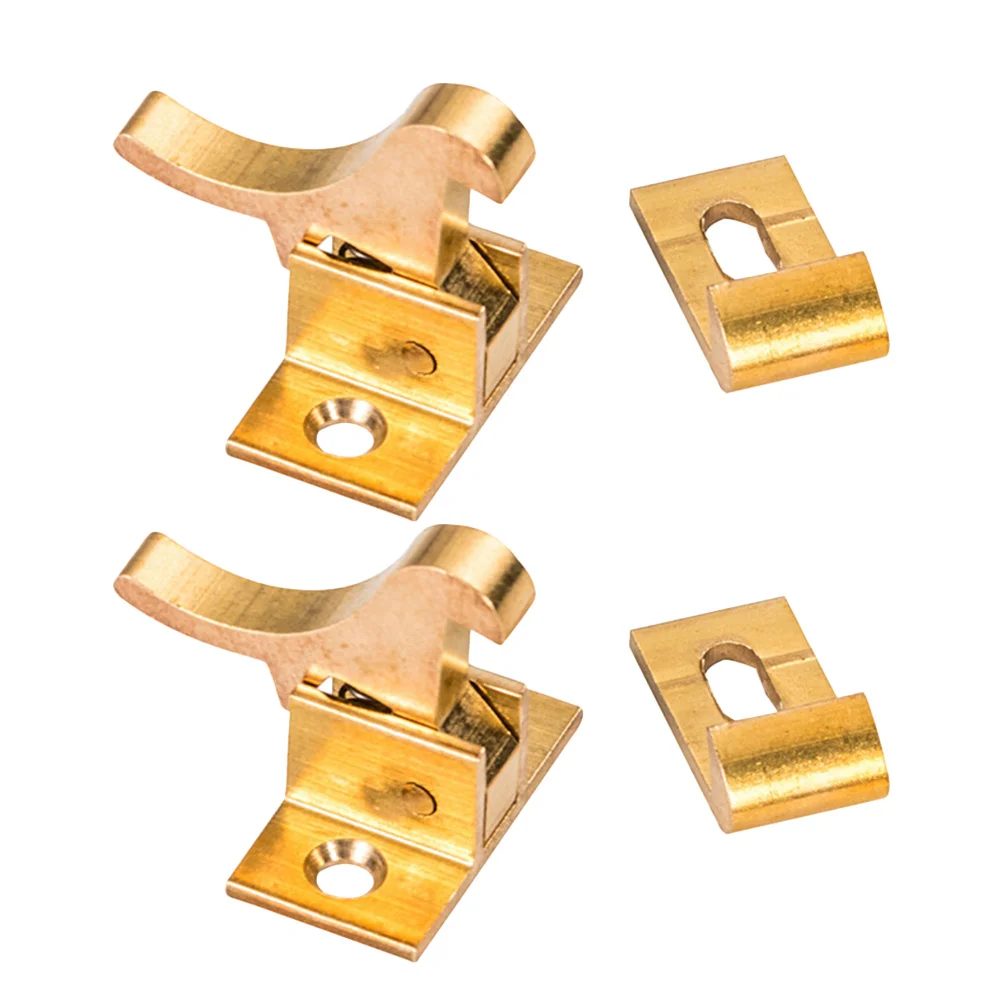 

2Pcs Zinc Alloy Window Latch Bird Catcher Copper Finish Secure Lock Simple Install Extra Safety for Window Anti-Levering