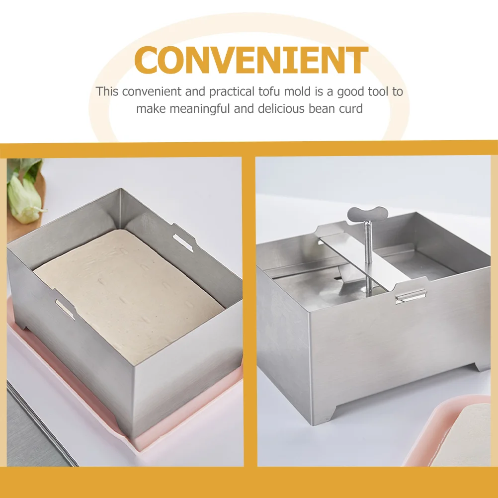 Tofu Mold Sturdy Washable Stainless Steel Presser Self Made Practical Bean Curd Making Tool