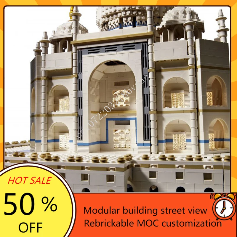 5923PCS Taj Mahal Modular MOC Creative street view Model Building Blocks Architecture DIY Education Assembly Model Toys Gifts