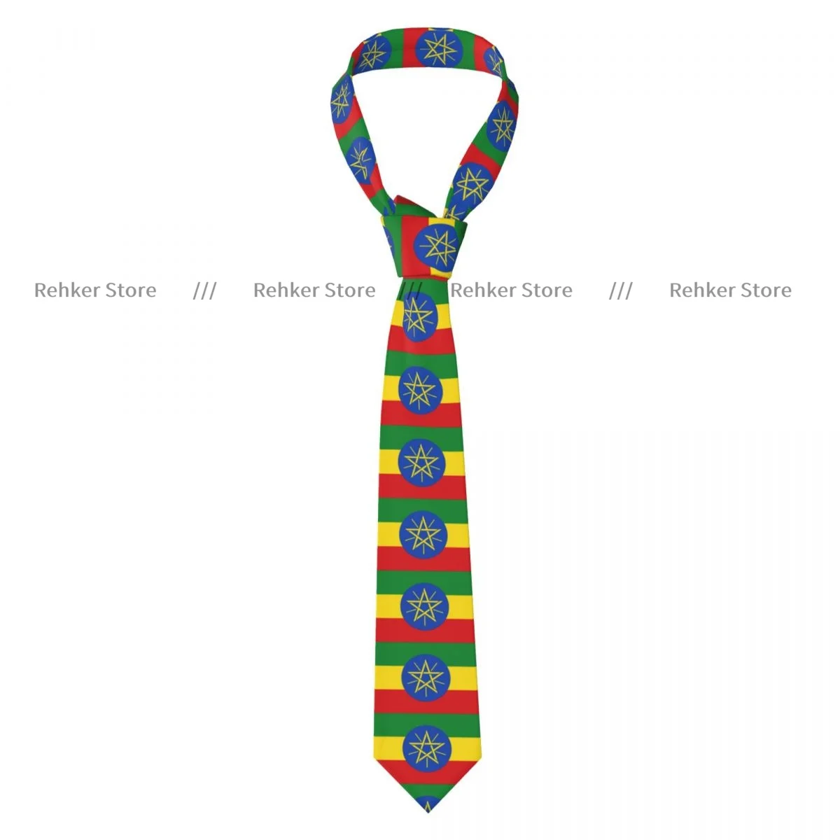 

Classic Tie Men Neckties for Wedding Party Business Adult Neck Tie Casual Ethiopian Flag Tie