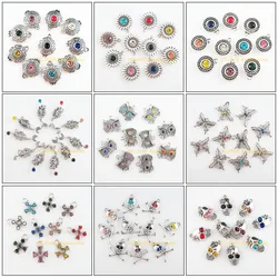 Fashion 10Pcs New Flower Animal Owl Mermaid Butterfly Cross Skull Charms Mixed Crystal Pendants For Gifts Jewelry HCJBAB