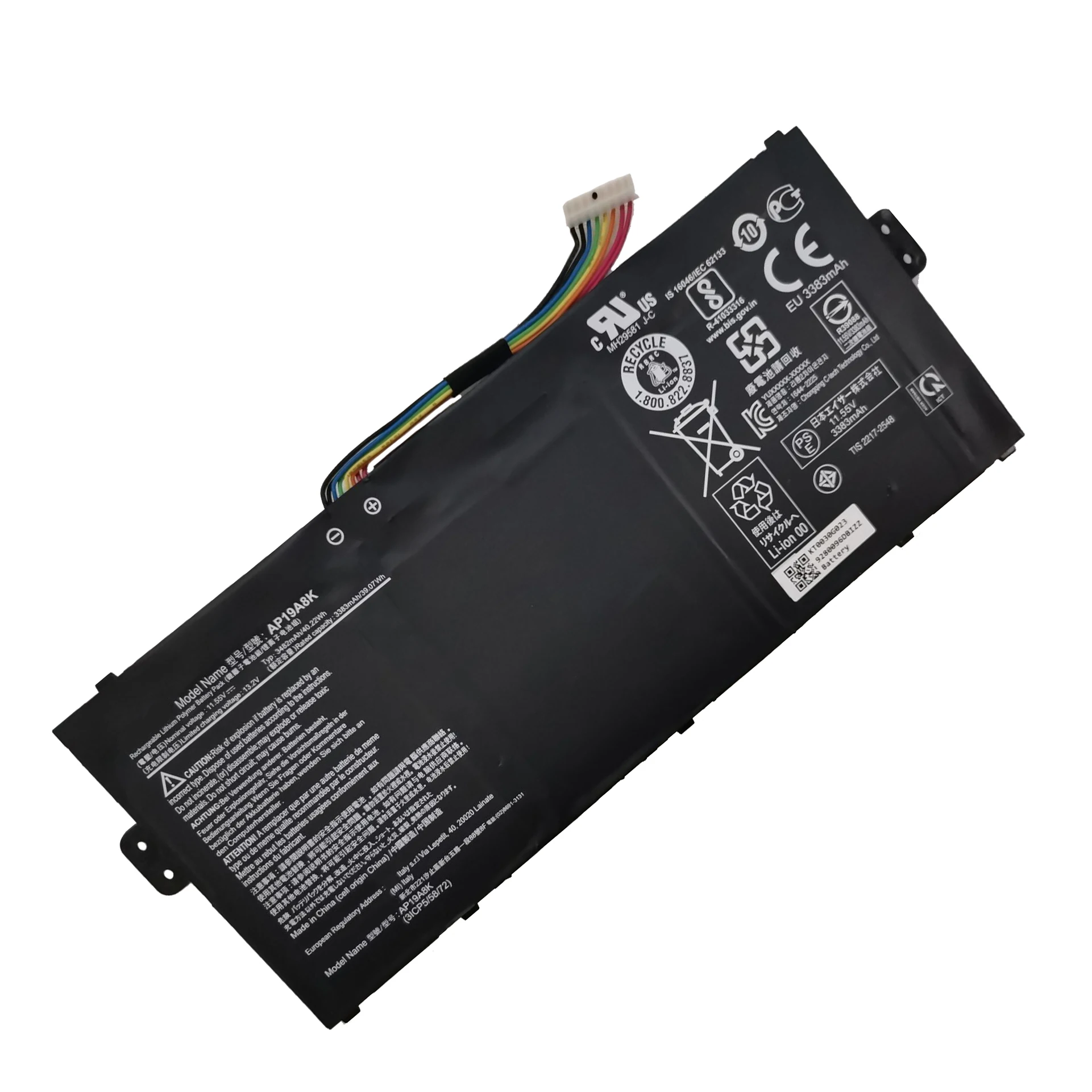 Laptop Battery AP19A8K For Chromebook Spin 311 CP311-1H CP311-1HN 2HN R752TN-C07T R752T-C3M5 Series 11.55V/40.22Wh/3482mAh
