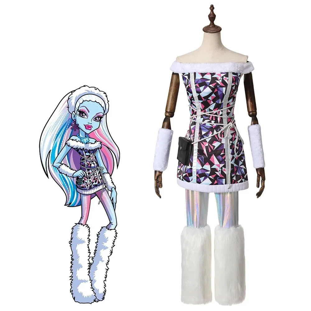Monster Monster Abbey Bominable Cosplay Costume High School Girl Dress with Plush Socks Uniform Halloween Carnival Party Full Set Women - Aliexpress Deal
