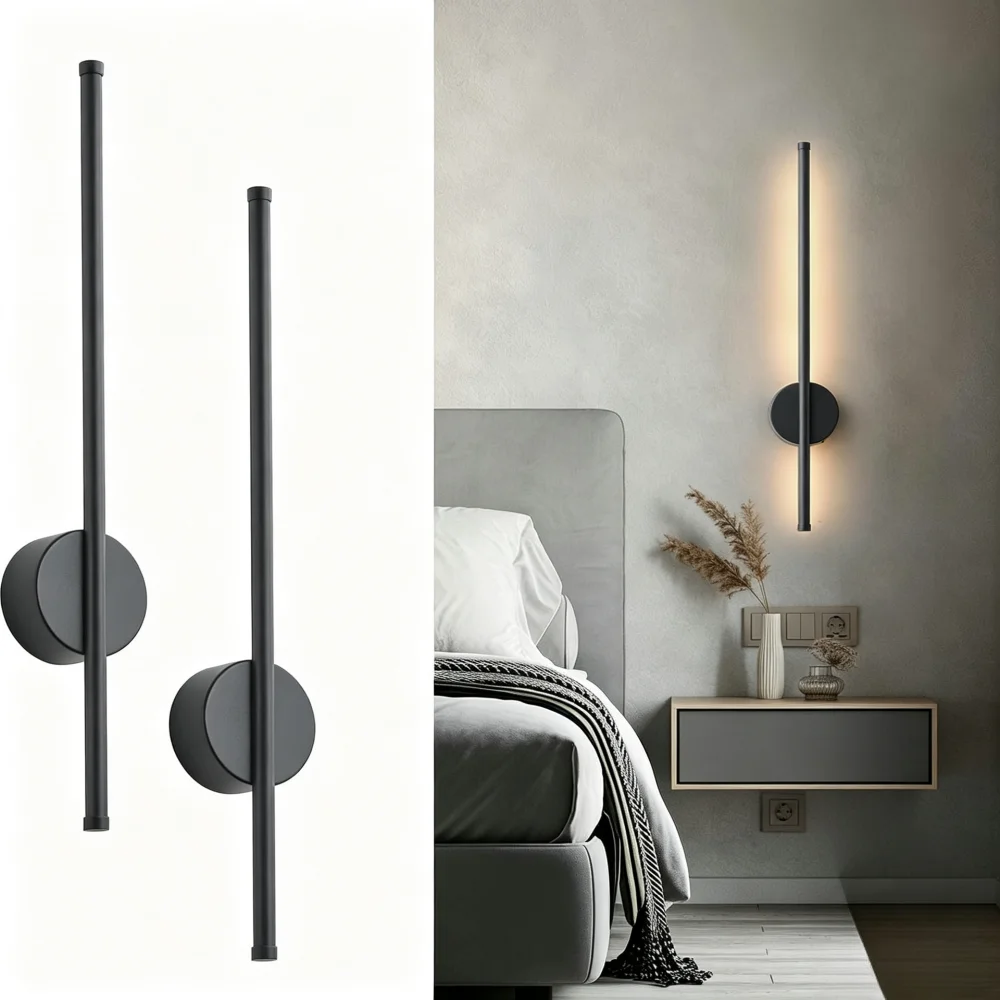 Long Strip Magnetic Suction Wall Lamp LED Remote Control 3color Light USB Wall Light Without Drilling For Bedroom Living Bedside