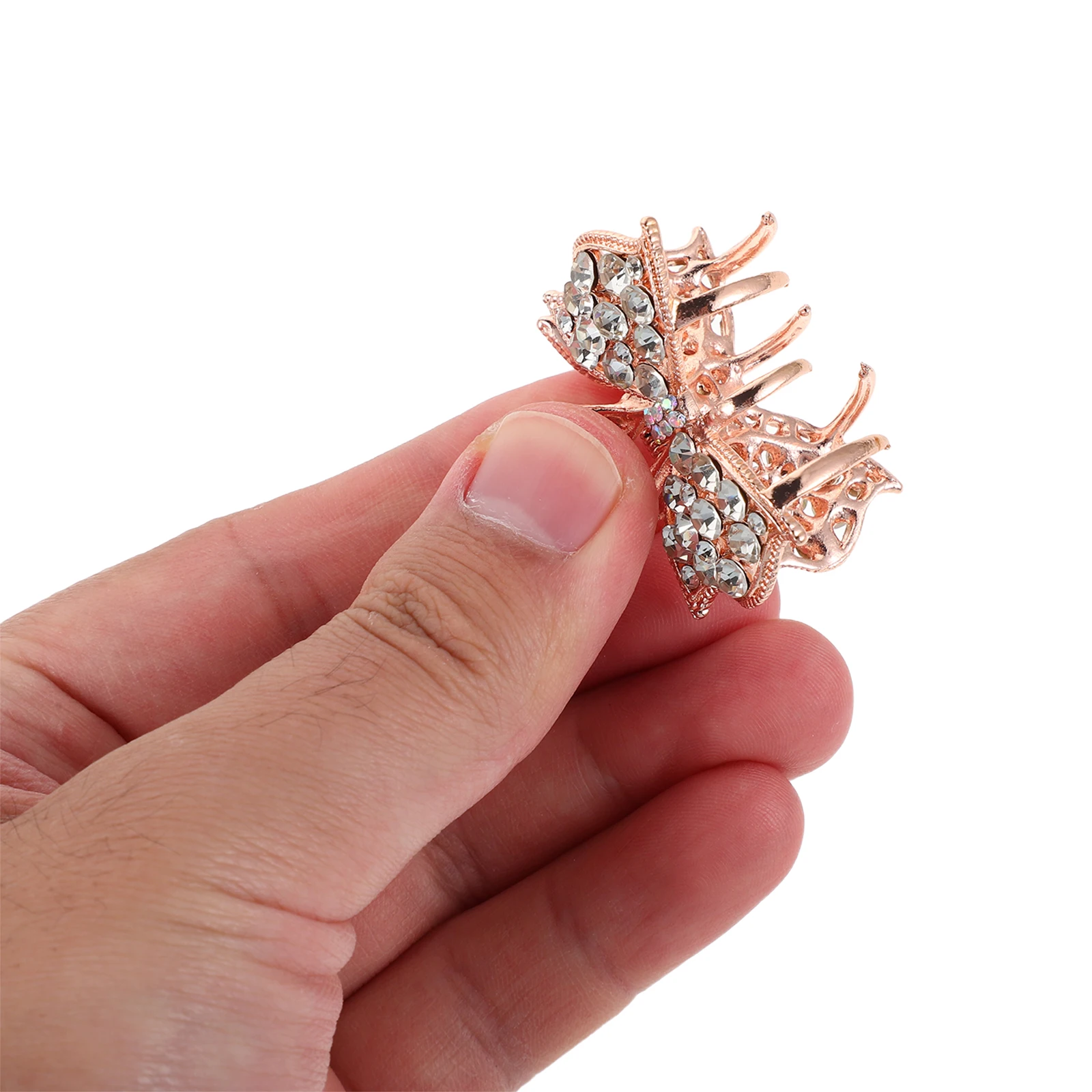 

4Pcs Hair Clip Elegant Bowknot Rhinestone Hair Claw Clips Secure Hold for Ponytail Braids Women Girls Bow Clips for Women