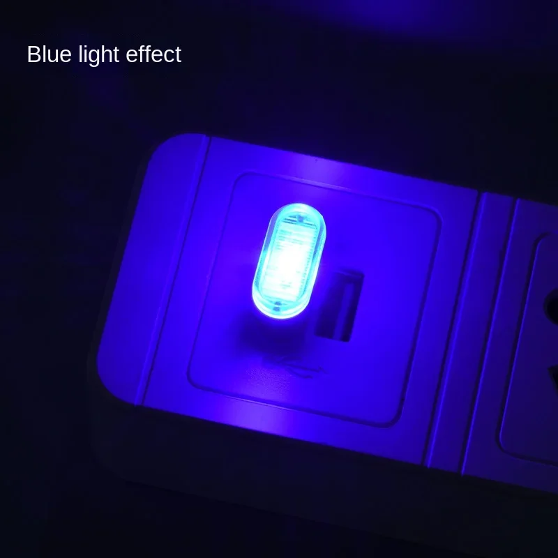 Mini USB Light LED USB Night Light Modeling Car Ambient Light Neon Interior Light Car Jewelry (5 kinds of light colors)