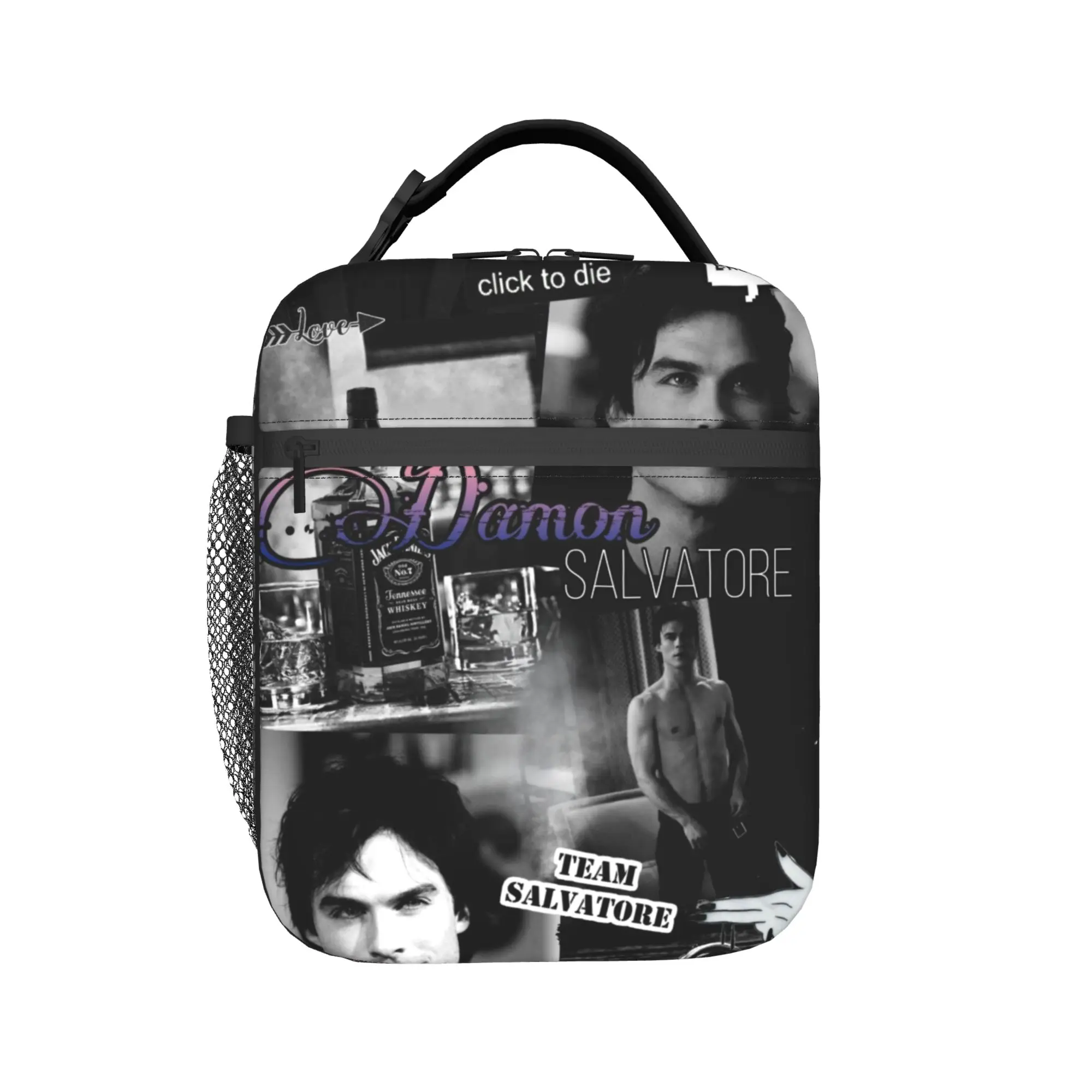 The Vampire Diaries Resuable Movie Lunch Bag Fun Travel Lunch Box Print Portable Thermal Tote Handbags