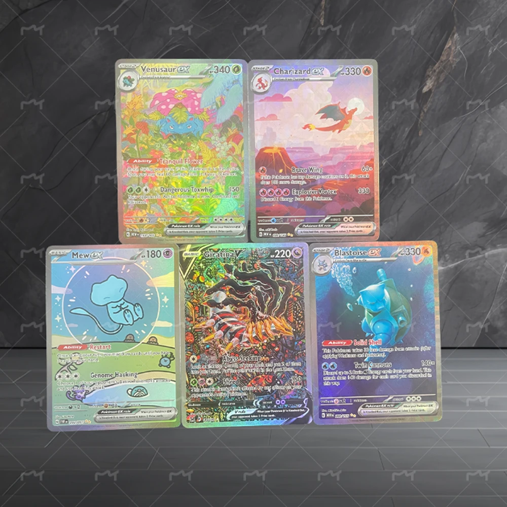 Ptcg English Proxy Card Scarlet & Violet Venusaur Charizard 151 Blastoise Anime Game Collection Cards Toy Gift