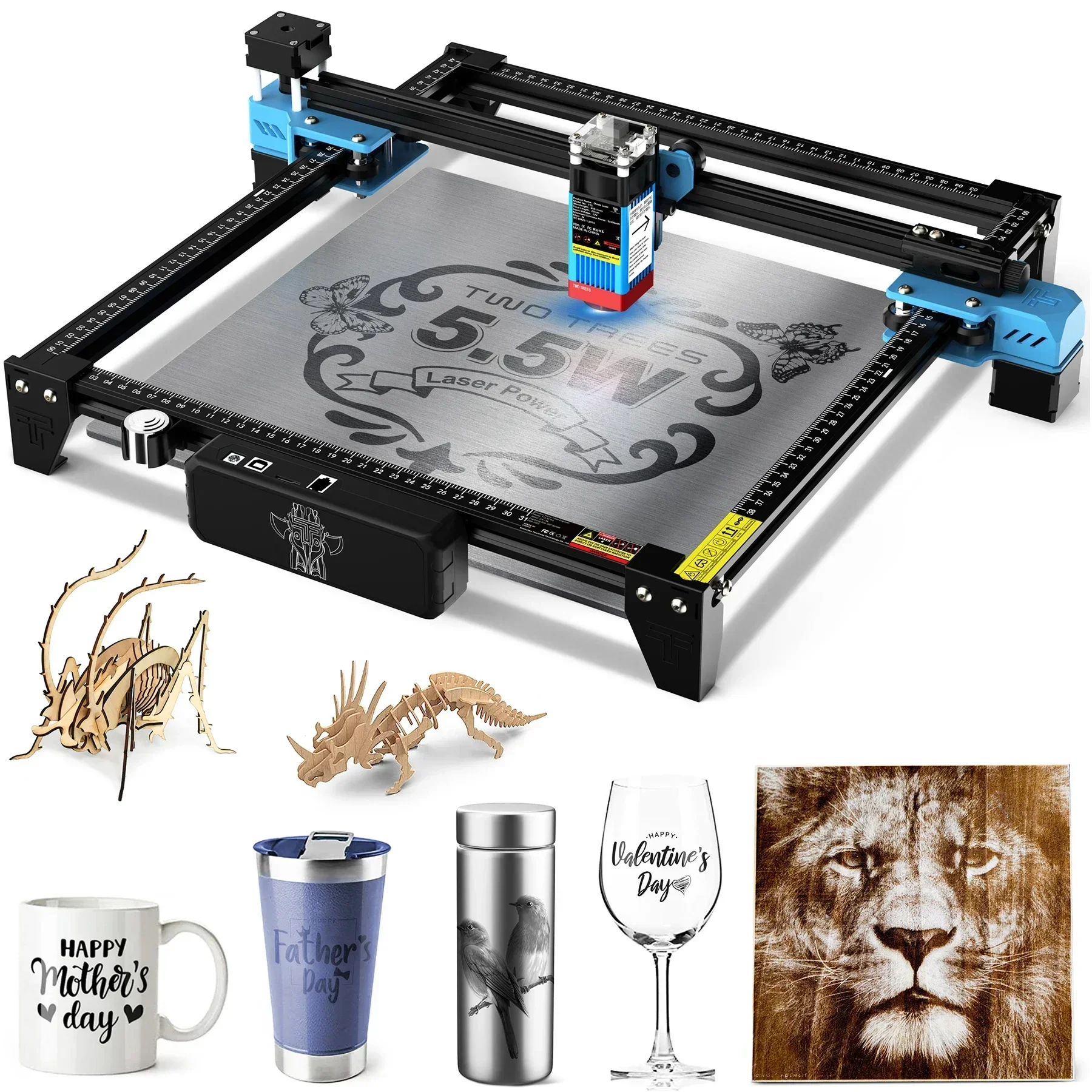 TWOTREES China Manufacturer OEM Laser Engraver Price DIODE 3D Cutting Marking Portable Fiber Wood Metal Laser Engraving Machine