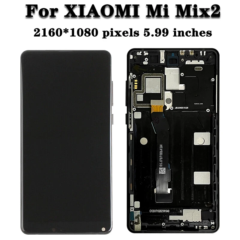 5.99“Tested Mix2 For Xiaomi Mi Mix 2  Lcd Screen Display+Touch Panel Digitizer Frame For Xiaomi Mix2 Display Screen