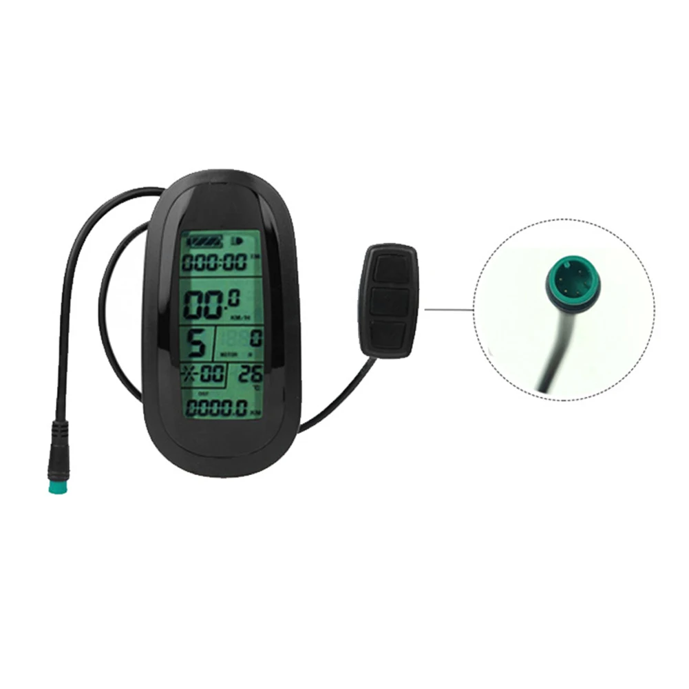 Ebike For KTLCD6 LCD Display Panel for For KT Controllers with 5 Pin Waterproof Connection Automatic Voltage Detection