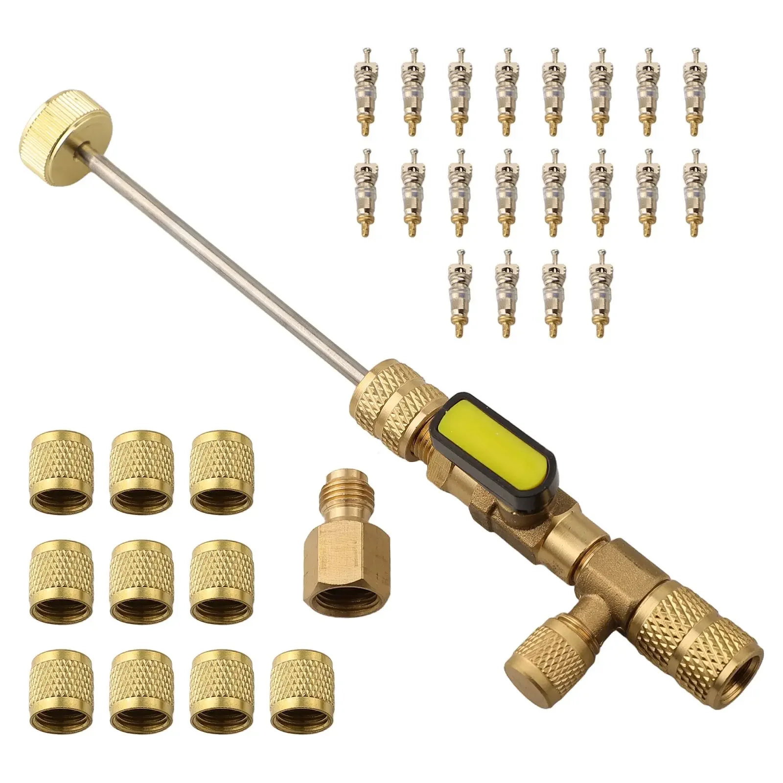 

Valve Core Remover Installer Tool R410A R22 AC Port HVAC Valve Core Remover Dual Size 1/4" & 5/16" Port HVAC Valve Core Removal