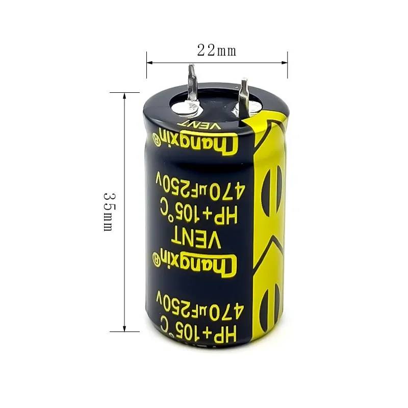 Robust 470UF 250V Long Life Snap-in Electrolytic Capacitor for Inverter, Size 22X35MM