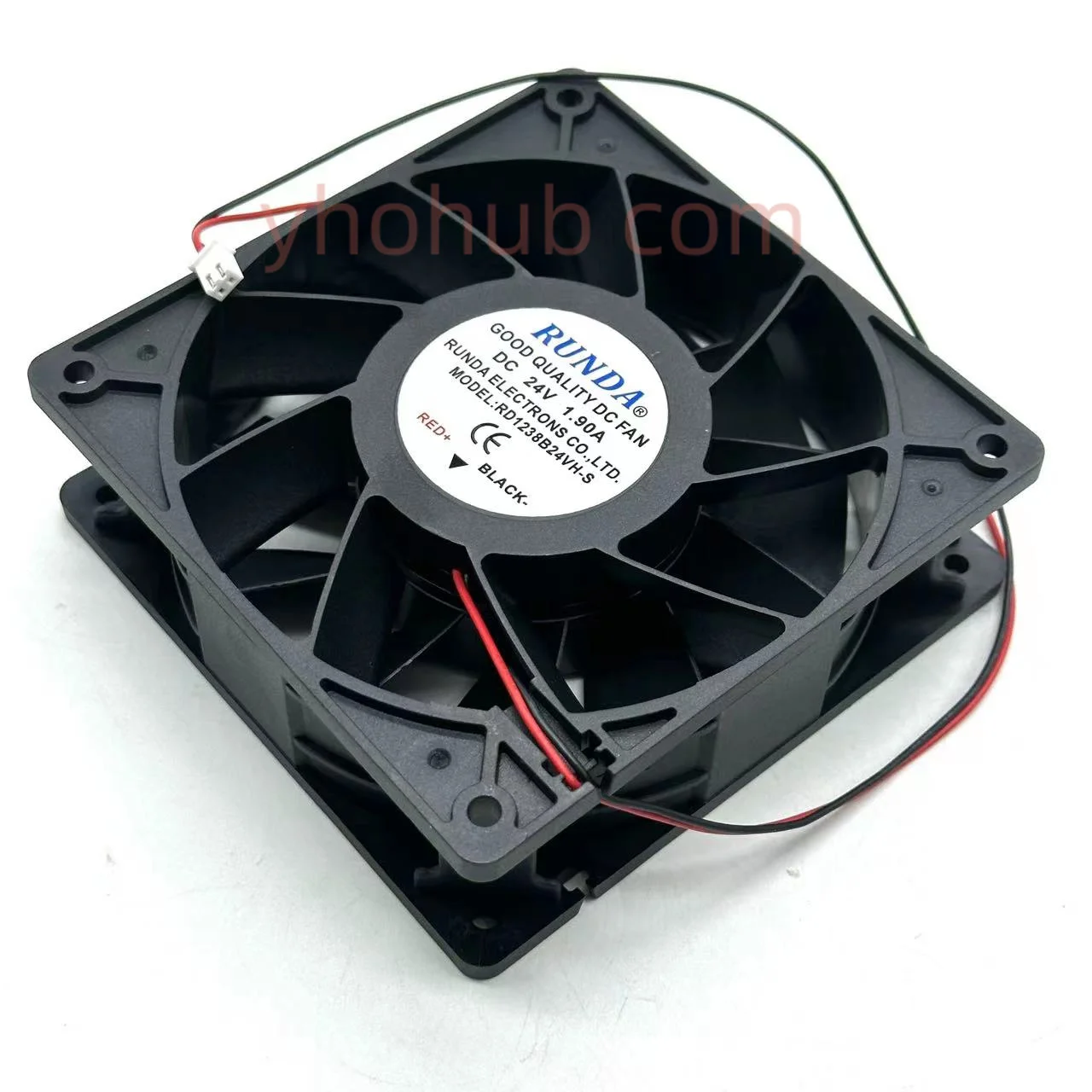 

RUNDA RD1238B24VH-S DC 24V 1.90A 120x120x38mm 2-Wire Server Cooling Fan