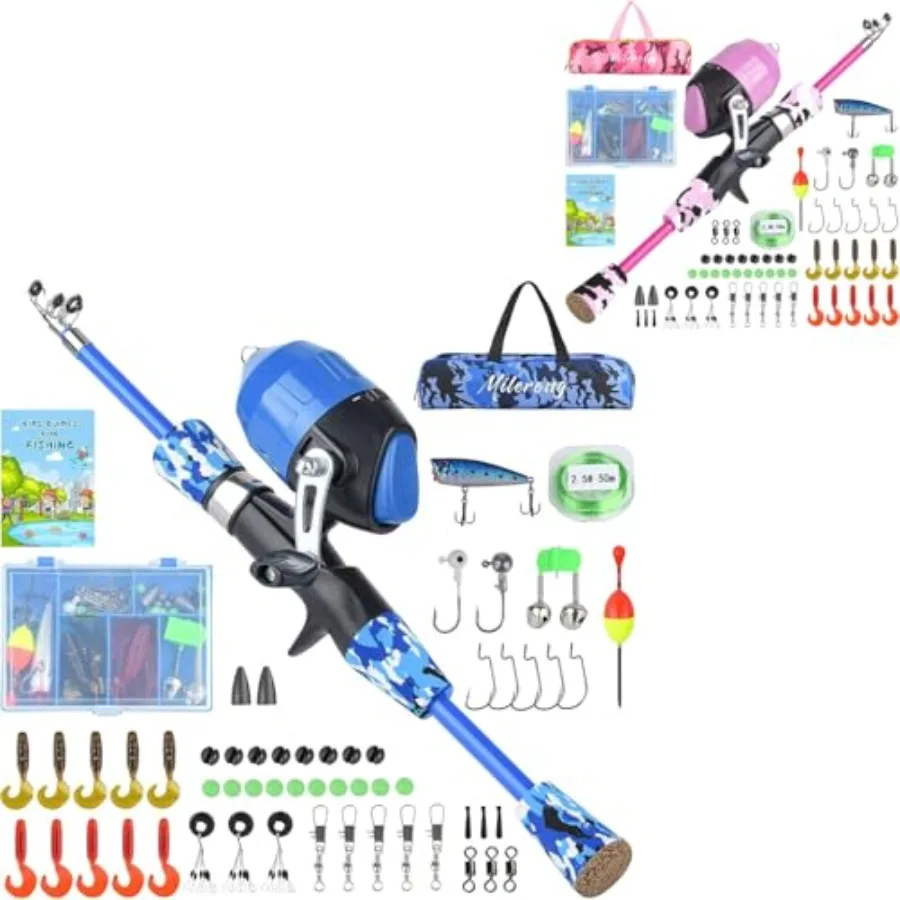 

Blue and Pink Fishing Rod for Outdoor Fishing with Lightweight Carbon Fiber Construction and Ergonomic Grip