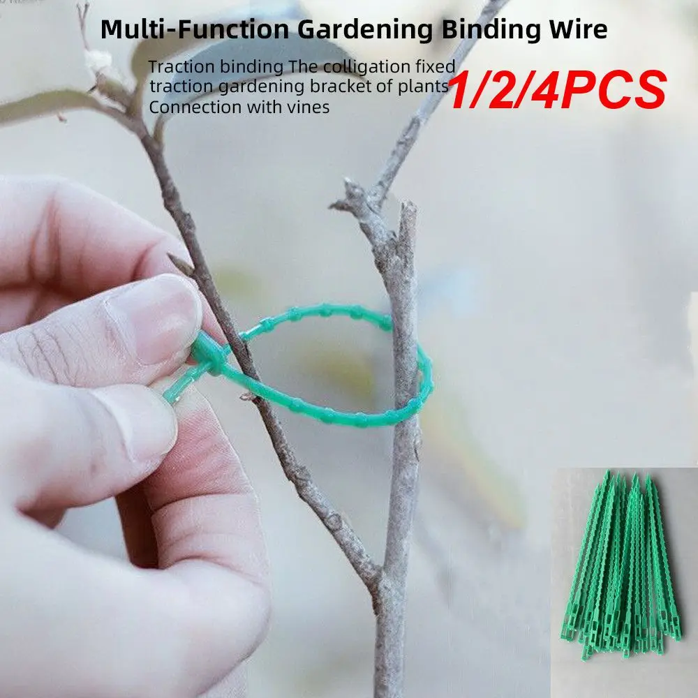 

1/2/4PCS 30/Reusable Garden Cable Ties Plant Support Shrubs Fastener Tree Locking Nylon Adjustable Plastic Cable Ties Tools