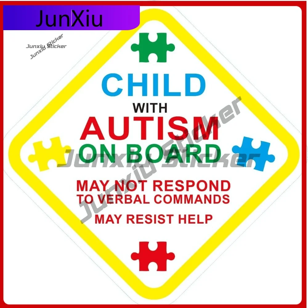 

Dude Child With Autism Car Sticker Autism Awareness Alert Responders Vinyl Decals Graphic Cars Motorcycle Truck Window