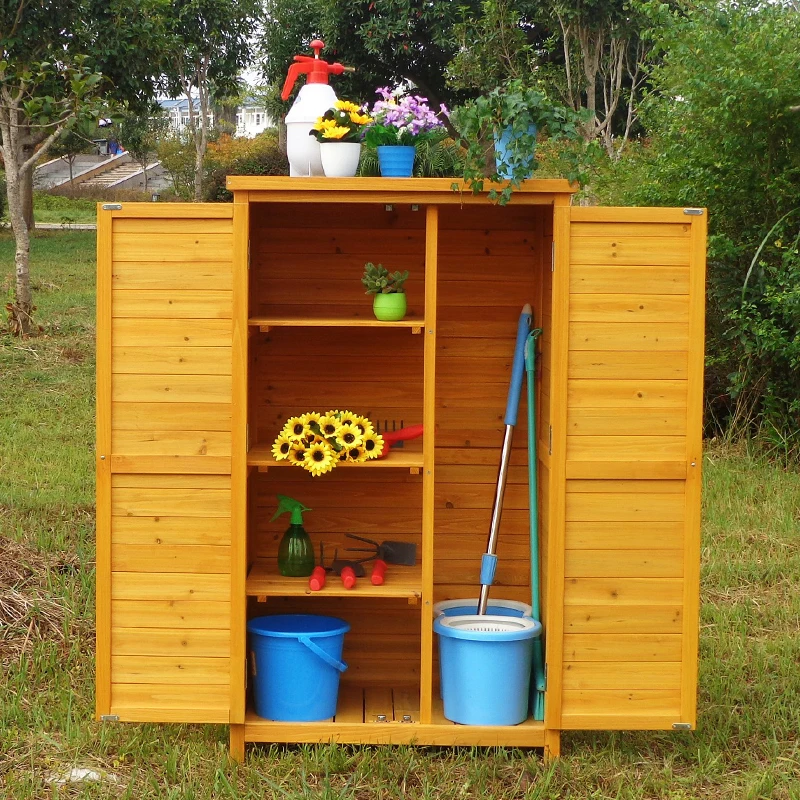 Outdoor cabinet Waterproof sunscreen courtyard balcony Multifunctional tool room Farm tool utility cabinet
