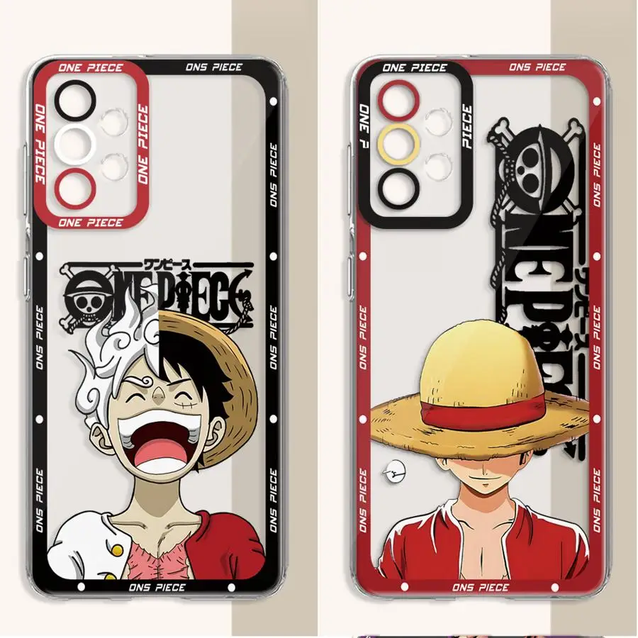 D-Luffy Ones Piece Phone Case for Samsung Galaxy A32 A52 A72 A31 A50s A51 A71 A21s A12 A52s A22 4G 5G  Slicon Funda