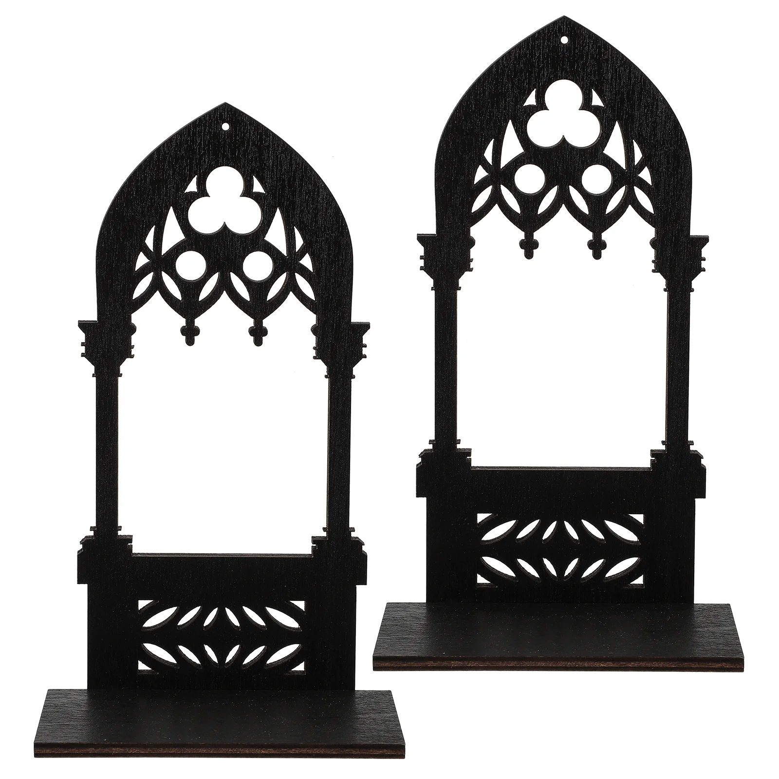 

Holder Black Tea Light Pillar Holders for Table Centerpiece Portable Decorative Wood Office Stand