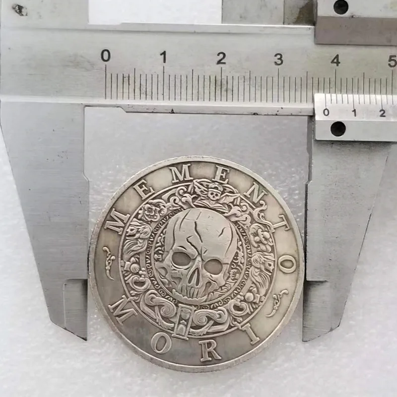 موري ميمينتو تذكارية عملة تحدي الولايات المتحدة الأمريكية مجموعة لعبة الحظ المحظوظ الهيكل العظمي القراصنة العملات الفضية المقتنيات تذكارية