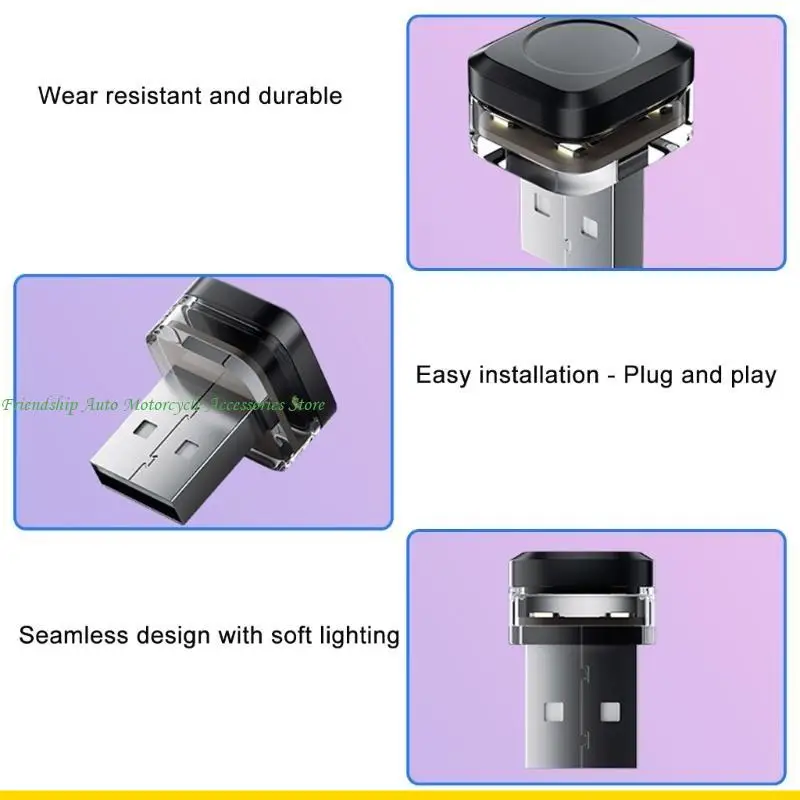 SZCH Mini USB LED Light Car Interior Interior LED Iluminação DC5V Veículo Ambiente Lâmpada LED LED Lâmpada Lâmpada Night