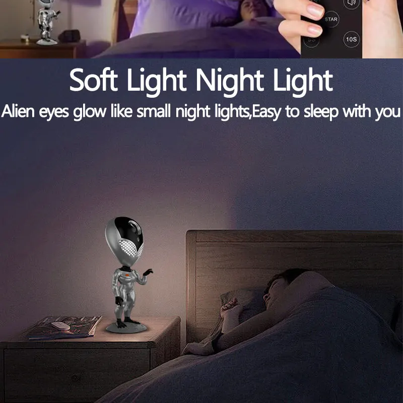 Maetff  AlienSun Light Voice Interactive Sky Projection Light for Bedroom Decoration Atmosphere Projection Light Birthday Gift