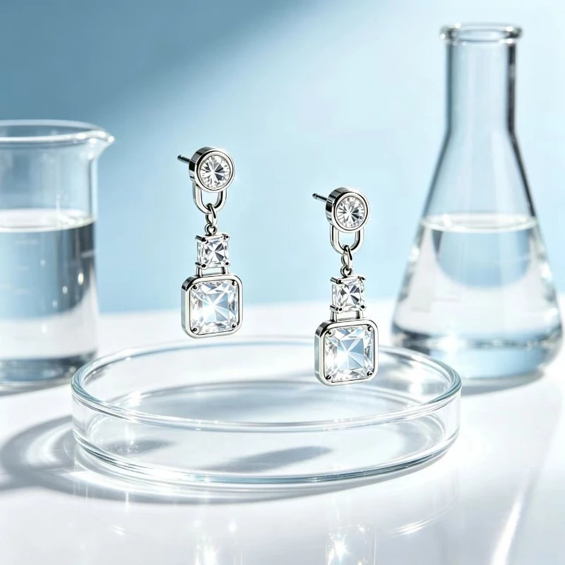 Solid 925 Sterling Silver Earrings Fully Set with Moissanite Daily Wear Elegant Gift Simple And Stylish Jewelry Accessory