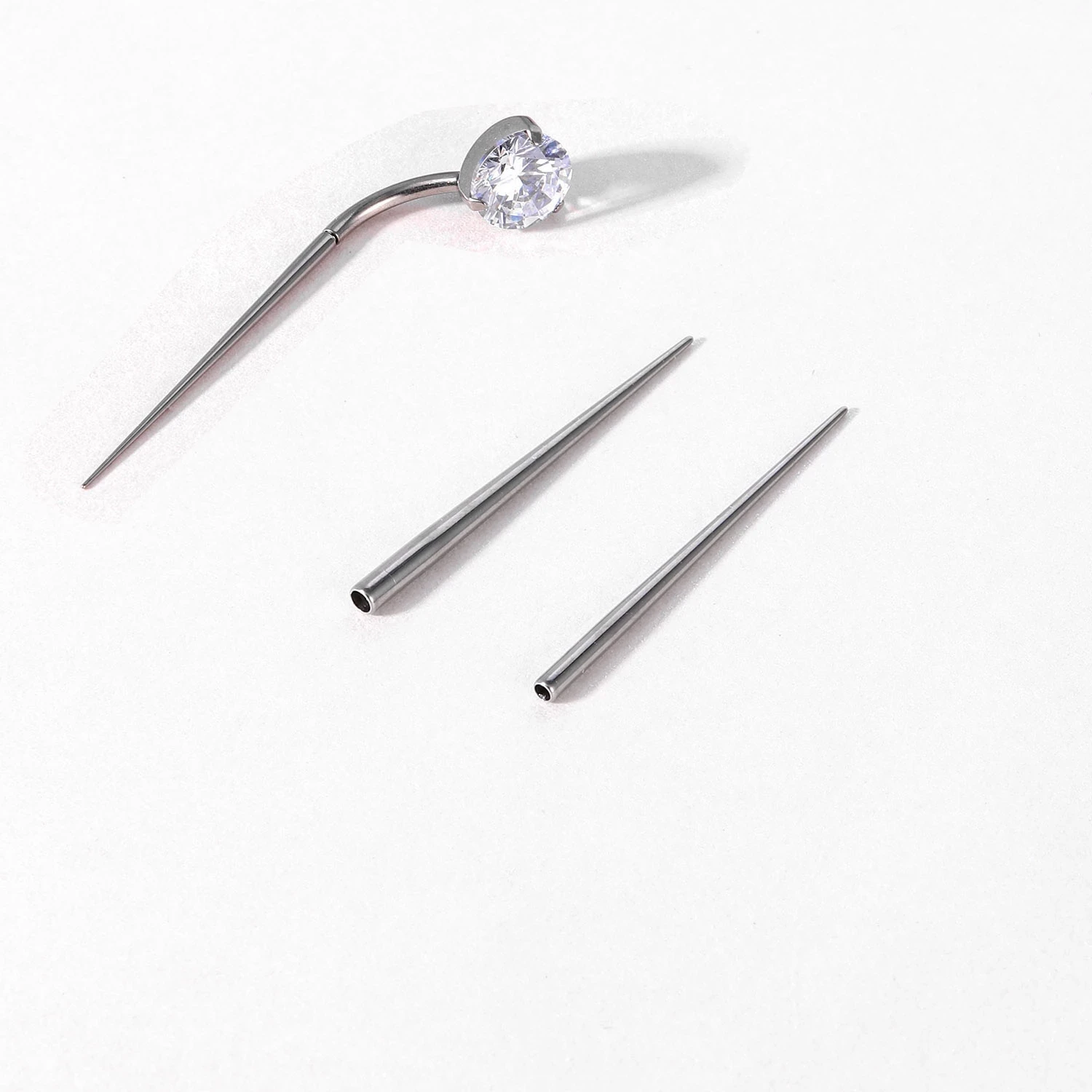 Titanium Nose Piercing Taper Insertion Pin, 14G-18G