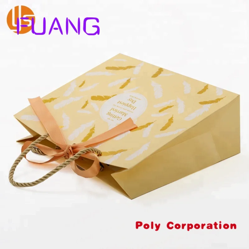 Paquete de regalo de Navidad con logotipo personalizado, bolsa de regalo de lujo con cinta, papel de aluminio dorado impreso, mármol