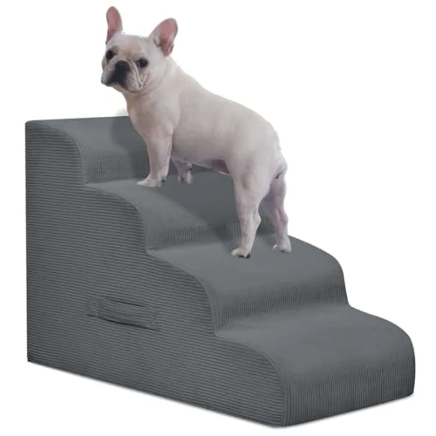 

Dog Stairs for Small Dogs and Cats 20" H 4 Steps Dog Ramp for High Beds Couch Sofa Waterproof Pet Stairs with Removable Washabl