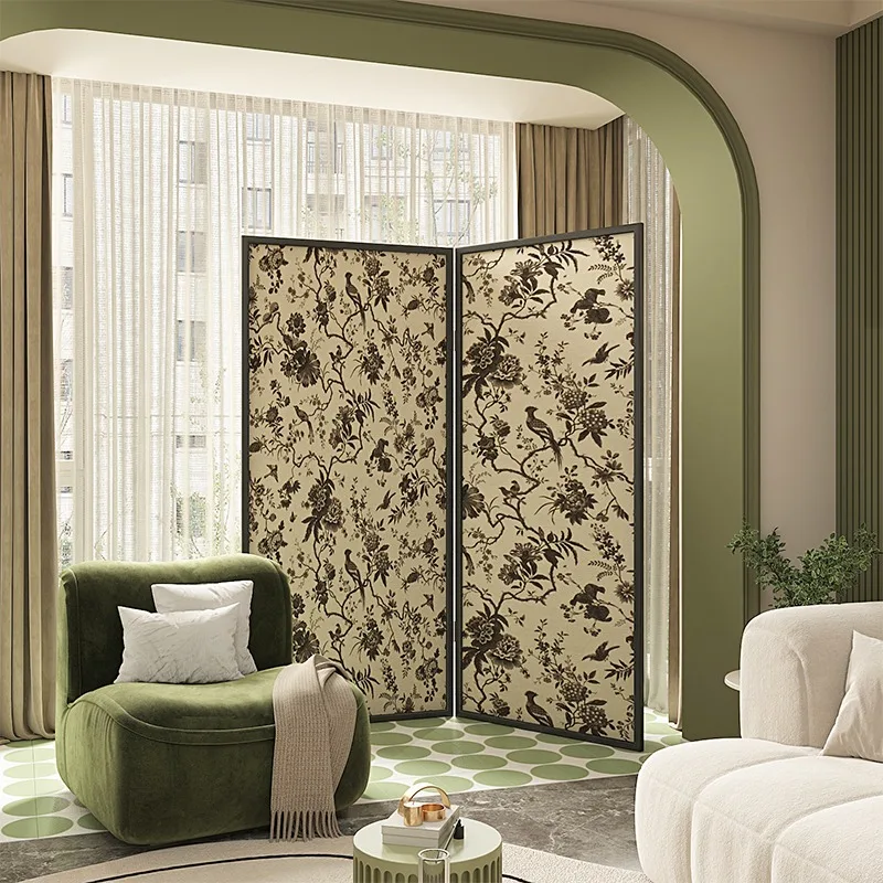 Parete divisoria francese, soggiorno pieghevole, sala da pranzo mobile, decorazione medievale d'ingresso, blocco moderno, solido domestico