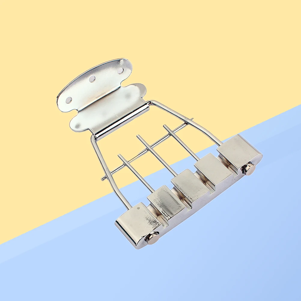 

Four String Tailpiece Bridge Guitar Parts Replacement for Guitars Sturdy Steel Zinc Alloy