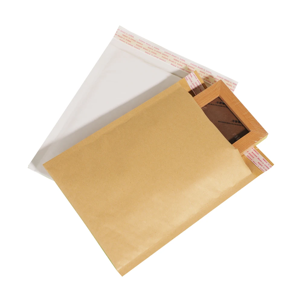 Buste imbottite per spedizione biodegradabili da 10 pezzi imballaggio postale personalizzato sacchetti postali a bolle Kraft compostabili al 100%