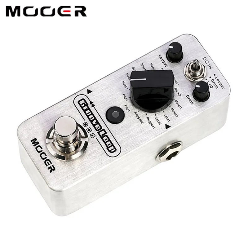 Mooer MLP2 Groove Loop Drum Machine Guitar Effect Pedal Effector Phrase Loop Drum for Electric Guitar Looper 20 Min Recording