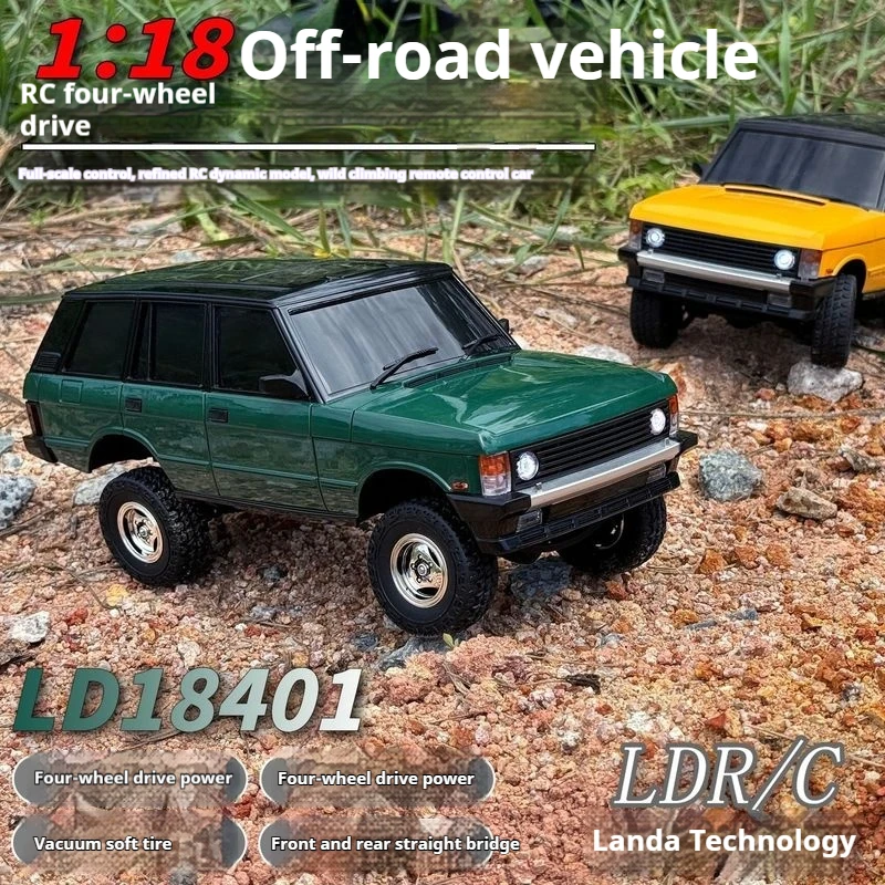 Novo landa 1:18 18401 simulação fora de estrada veículo de controle remoto range rover modelo rc carro de escalada carro de brinquedo de tração nas quatro rodas