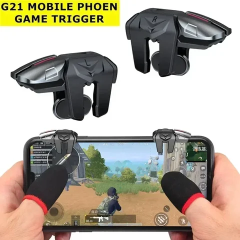 G21 Six Fingers Mobile Phone Game Trigger for PUBG Aim Shooting L1 R1…