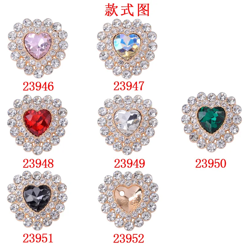 Korean version of sweet clothing, bags, jewelry accessories, cross-border direct supply, diamond hemming, heart-shaped love allo