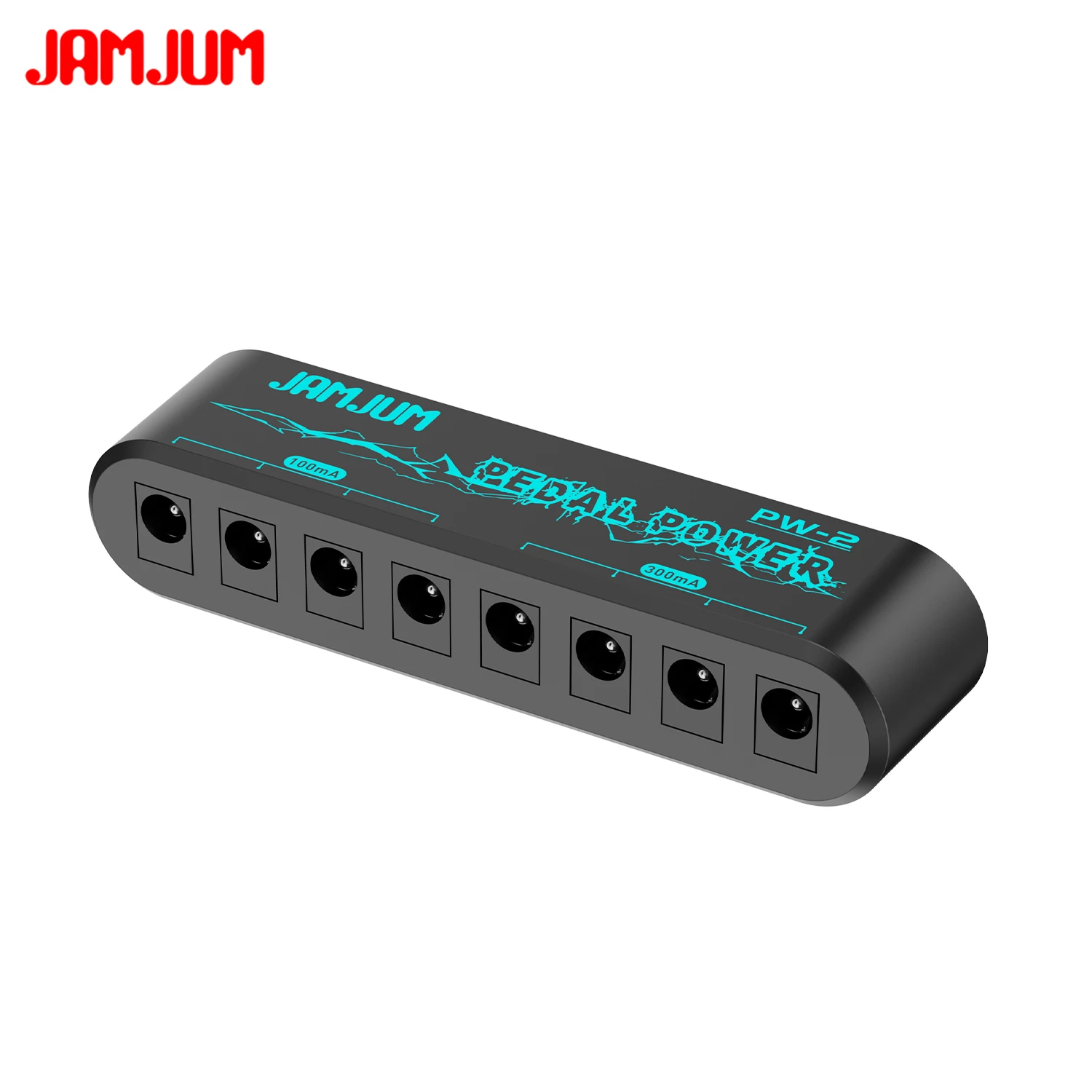 JAMJUM PW-2 Portable Isolated Guitar Effect Pedal Power Supply 8 Way DC 9V + USB 5V Output
