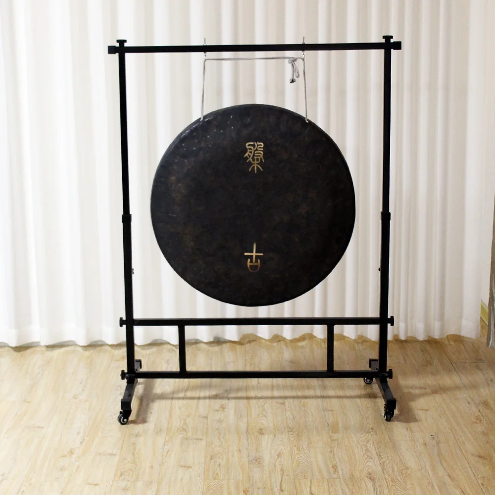 

20 Inch Gong Stand Black Steel Painting Square Gong Stand for 50 CM Gong