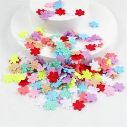 Colorful Felt Cloth Small Flowers 2CM Five-petal Flower DIY Sewing Craft Embossing Children's Hair Accessories Cloth Stickers