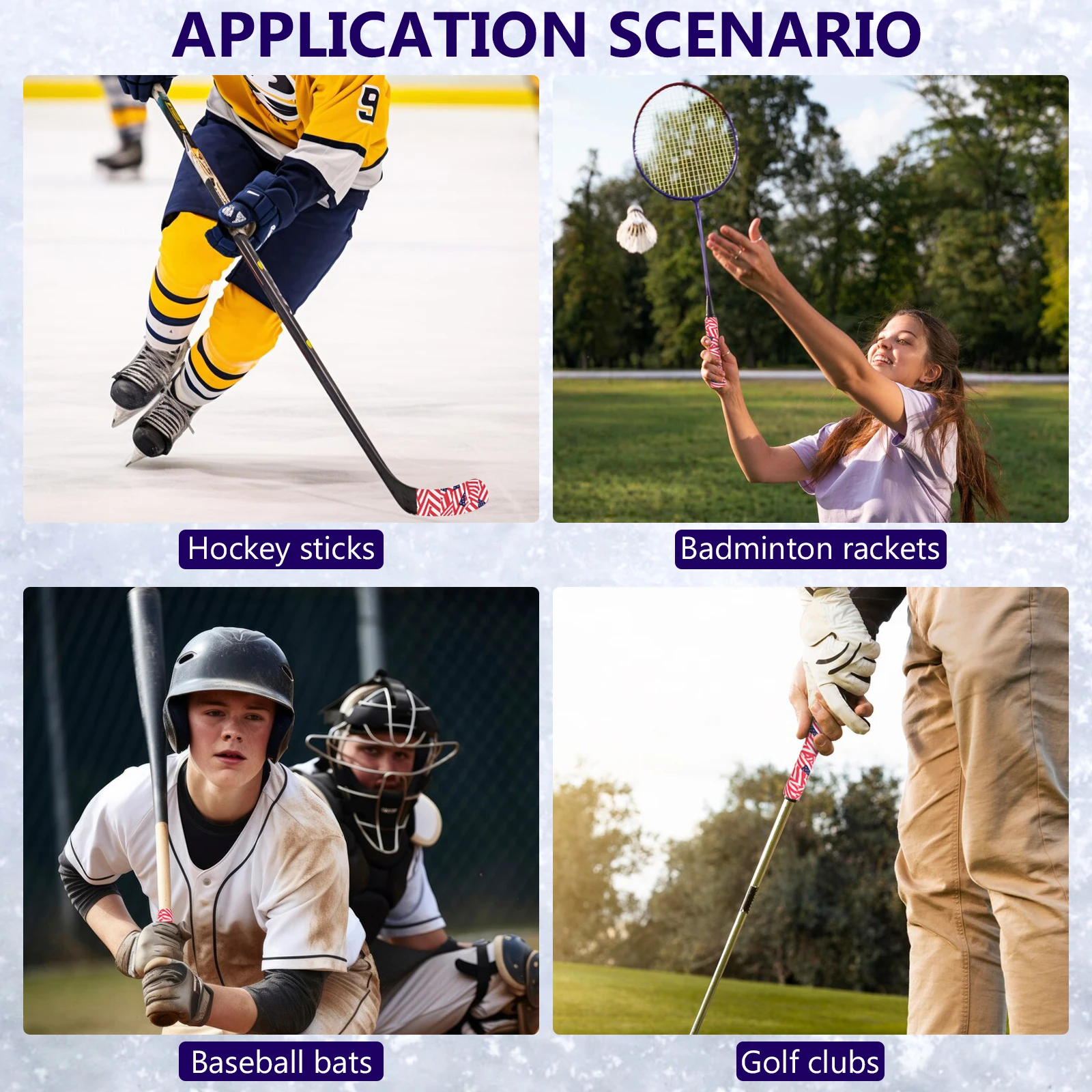 شريط حماية للهوكي عالي الجودة 1 لفة احترافية مضادة للانزلاق غطاء عصا محمول متين للديكور الرياضي