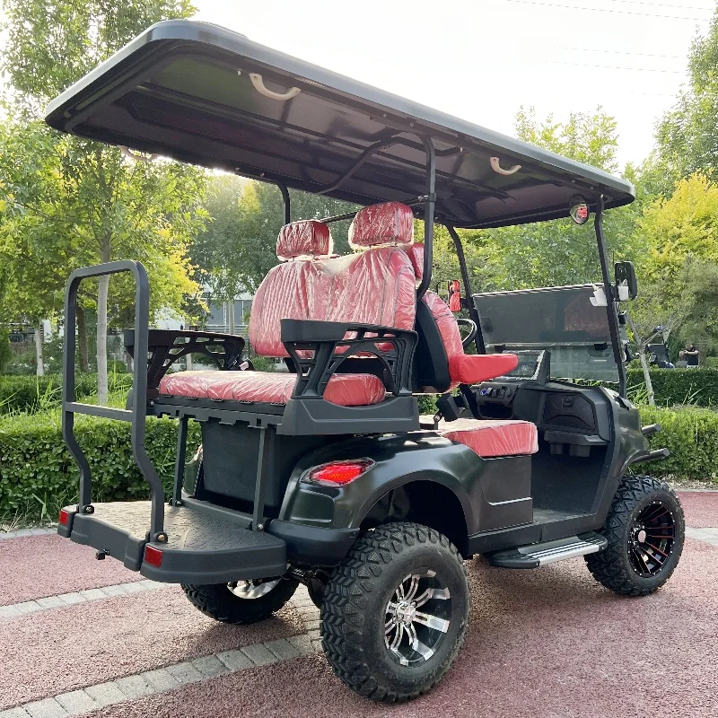 

2 4 Seats Electric Lift Golf Cart Hunting Vehicle with Powerful 5KW AC Motor Controller Custom Solar Panel go karts adults