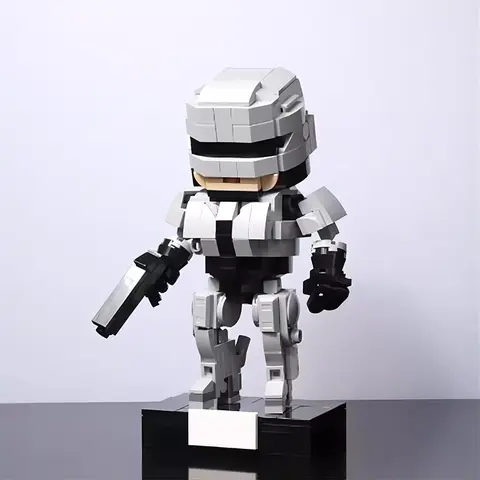 Bricklink Technical Robot City Police RoboCops Filmfigurer Framtida Militär SWAT Beväpnad Robo CAIN Set Byggklossar Leksaker Present 10 best sales Robocop-cosplay - №7