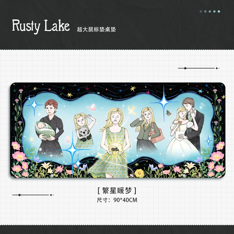 

In Stock Rusty Lake 90x40cm Large Mouse Pad Laura Rusty Lake Hotel Root Game Peripherals Mouse Pad Rubber Leather Table Mat Gift