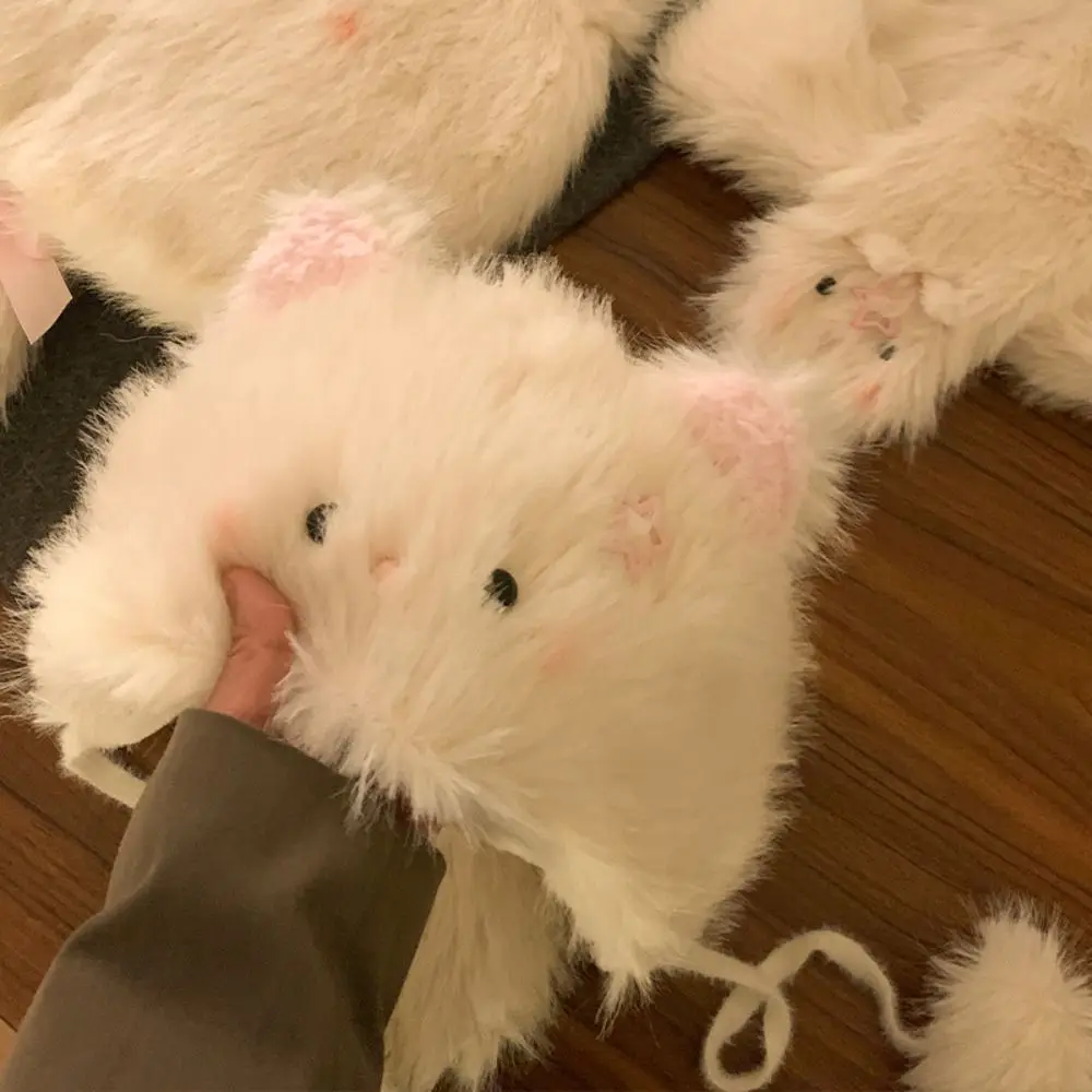 Cute Soft Faux Rabbit Fur Scarf Thicked Fluffy Windproof Scarf Cartoon Cat Neck Collar Winter