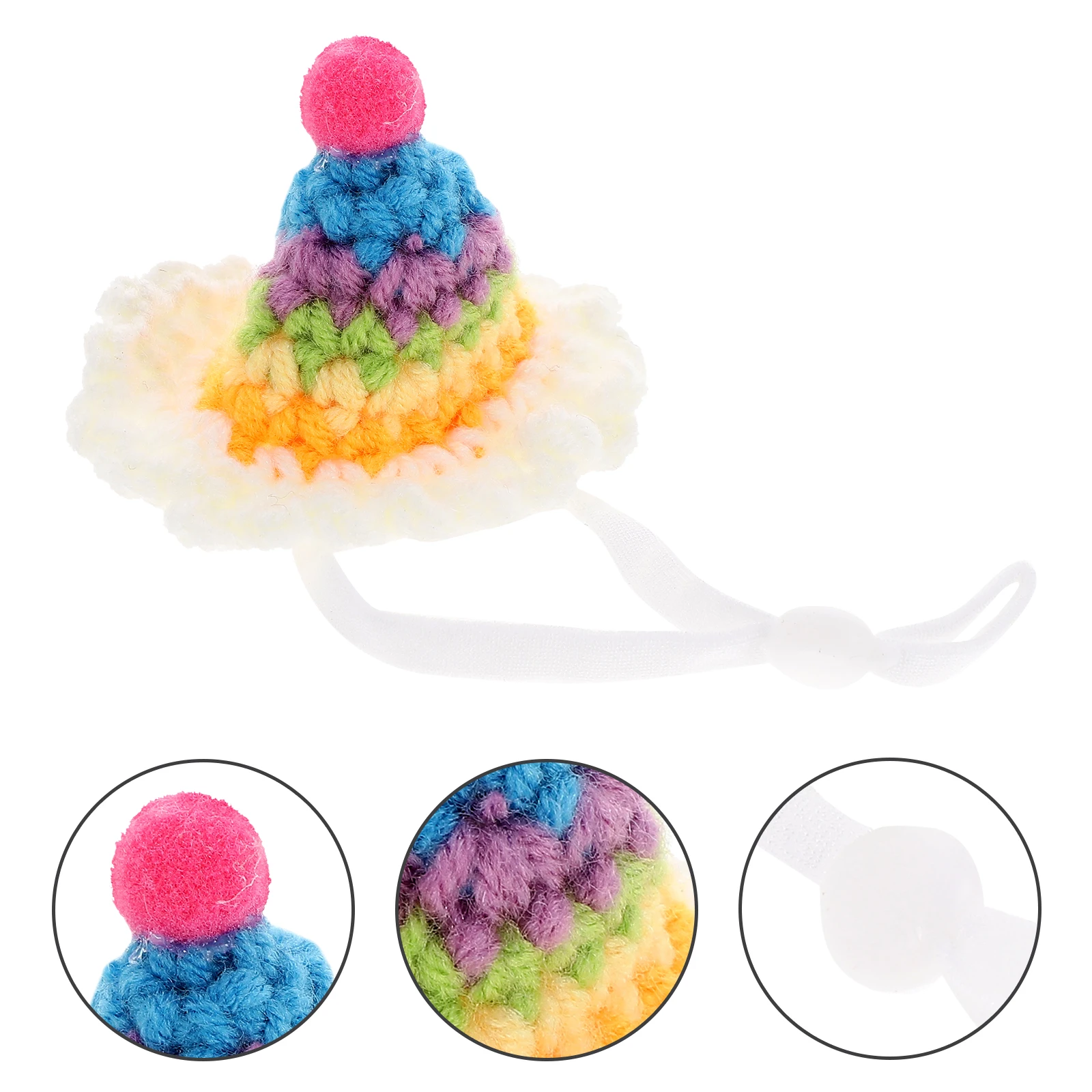 

Pet Clothes Mini Hat for Small Animals Lightweight Adjustable Halloween Cosplay Birthday Photo Prop Hamster Costume Guinea
